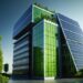 Premium Photo | Green office building with solar panels and energy ...